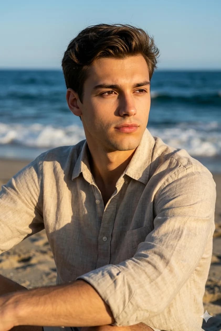 Creative Cinematic Beach Portrait