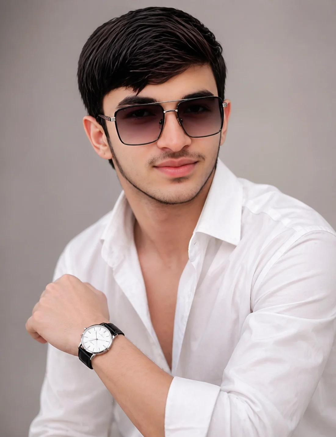Aesthetic Soft Tone Portrait | South Asian Teen in Crisp White Shirt