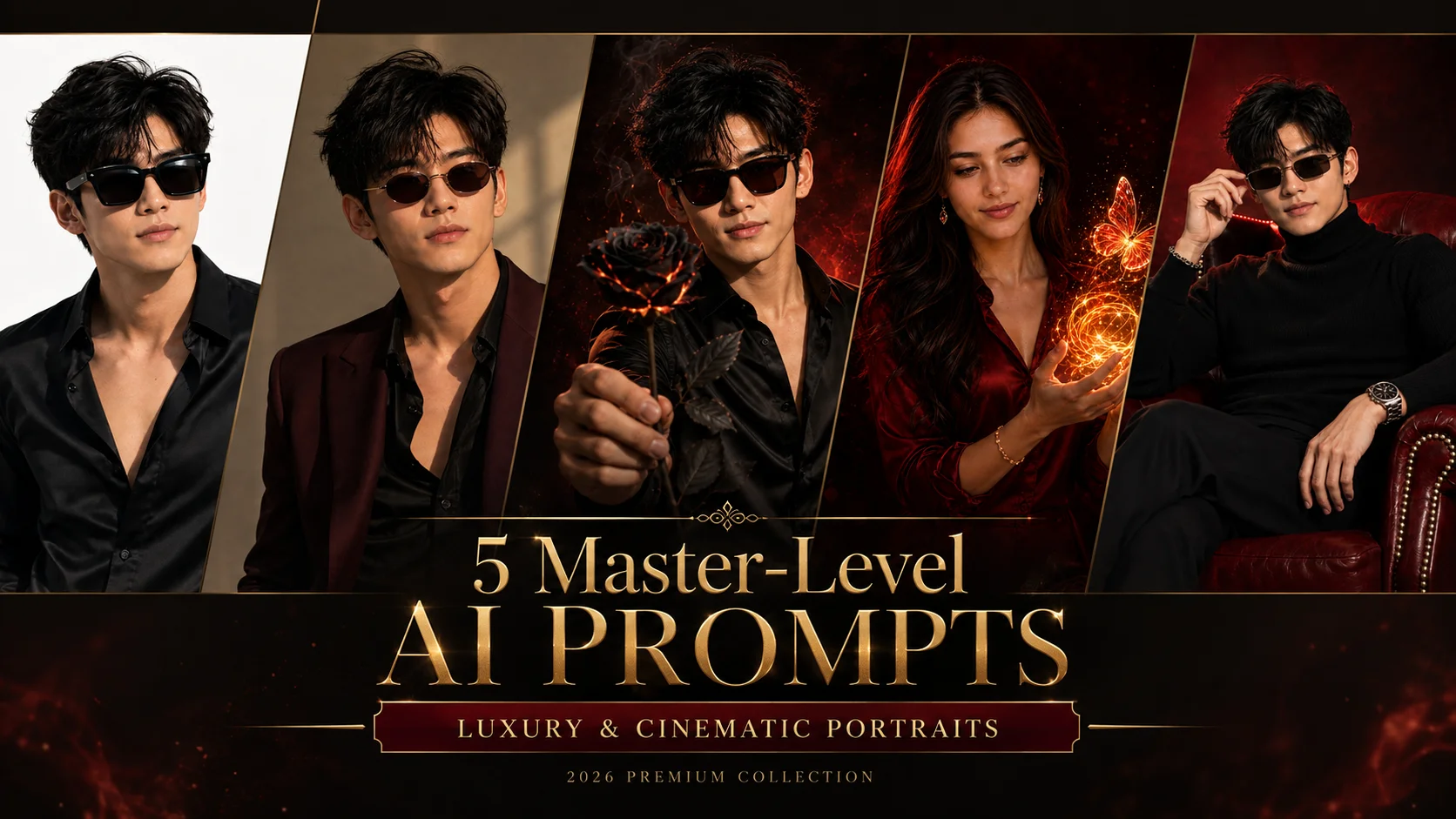 5 master-level AI prompts for luxury and cinematic portraits