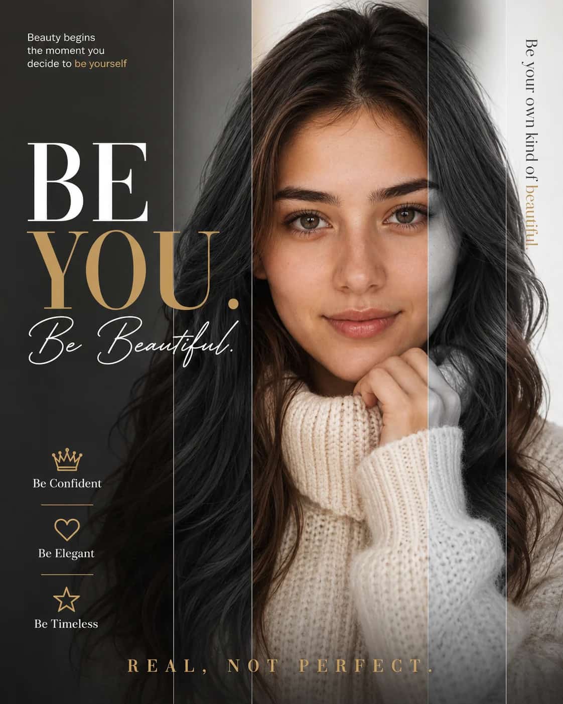 High-Fashion Beauty Poster AI Photo Editing Prompt
