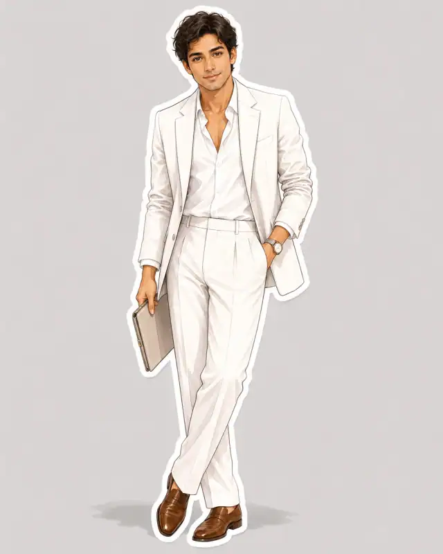 Luxury Fashion Illustration Sticker Portrait