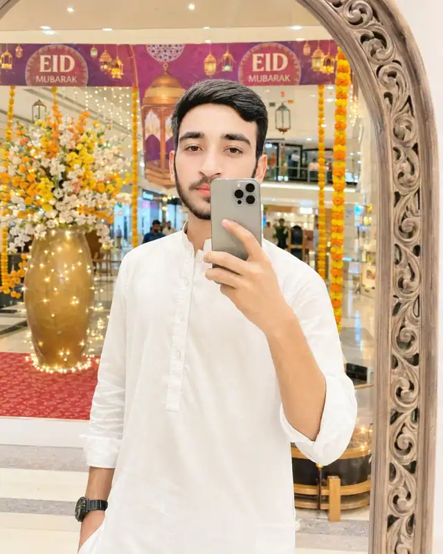 Authentic Eid Mirror Selfie Prompt for Young Men