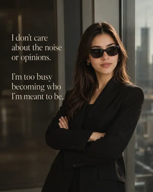 Quiet Luxury Blazer Window Silhouette Powerful Quote Poster Prompt