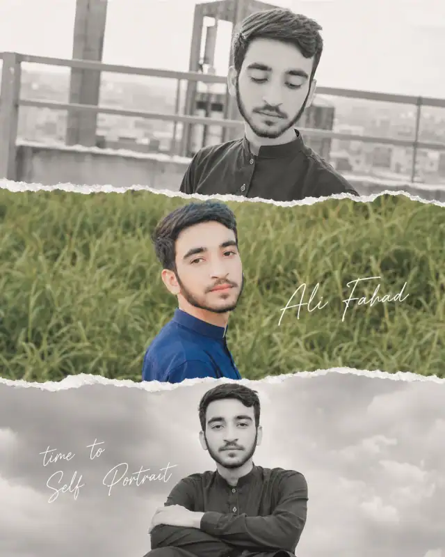 Aesthetic Torn Paper Editorial Photo Collage