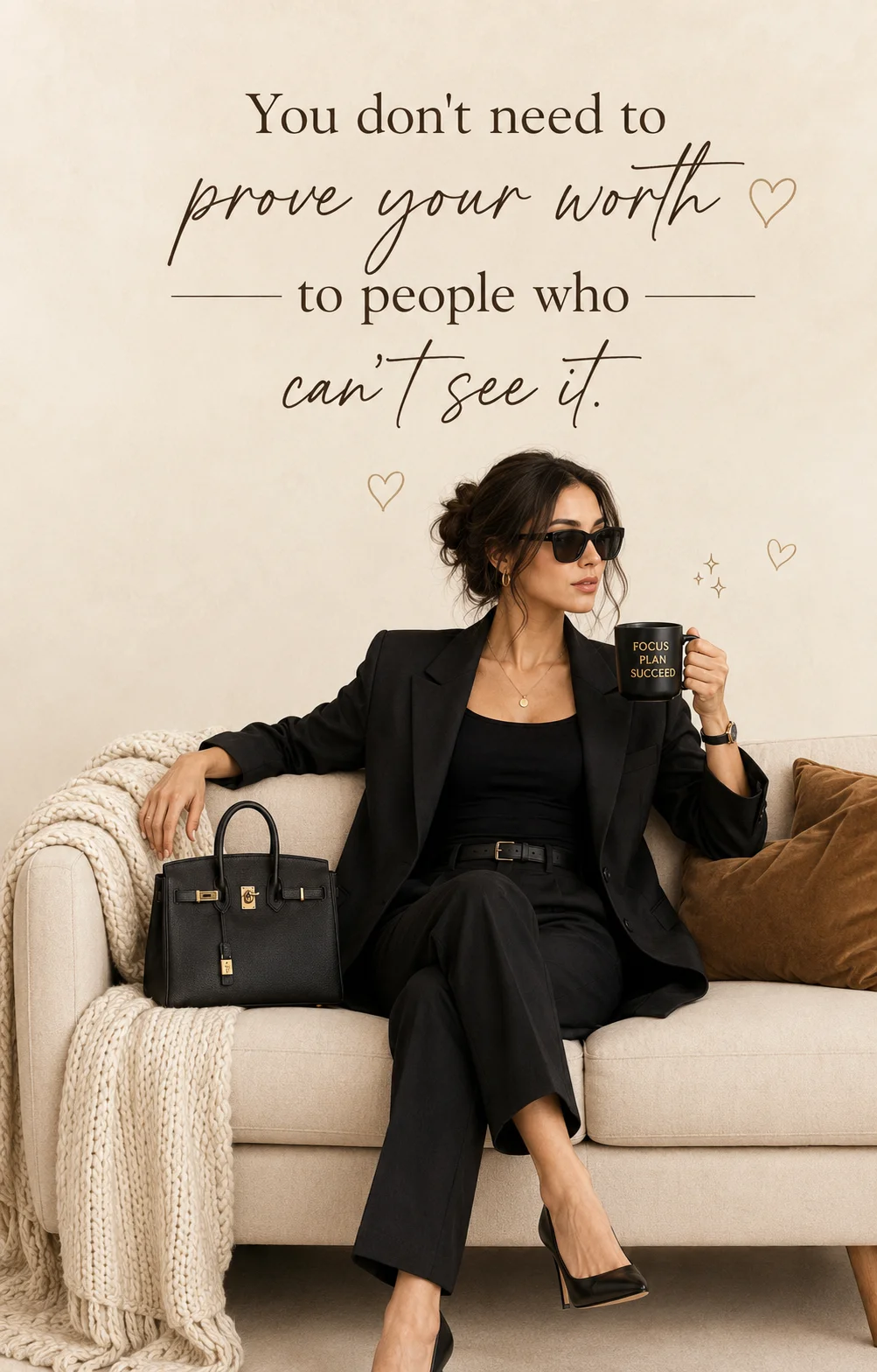 Minimalist Luxury Illustration Mirror Reflection Power Quote Prompt AI generated prompt preview