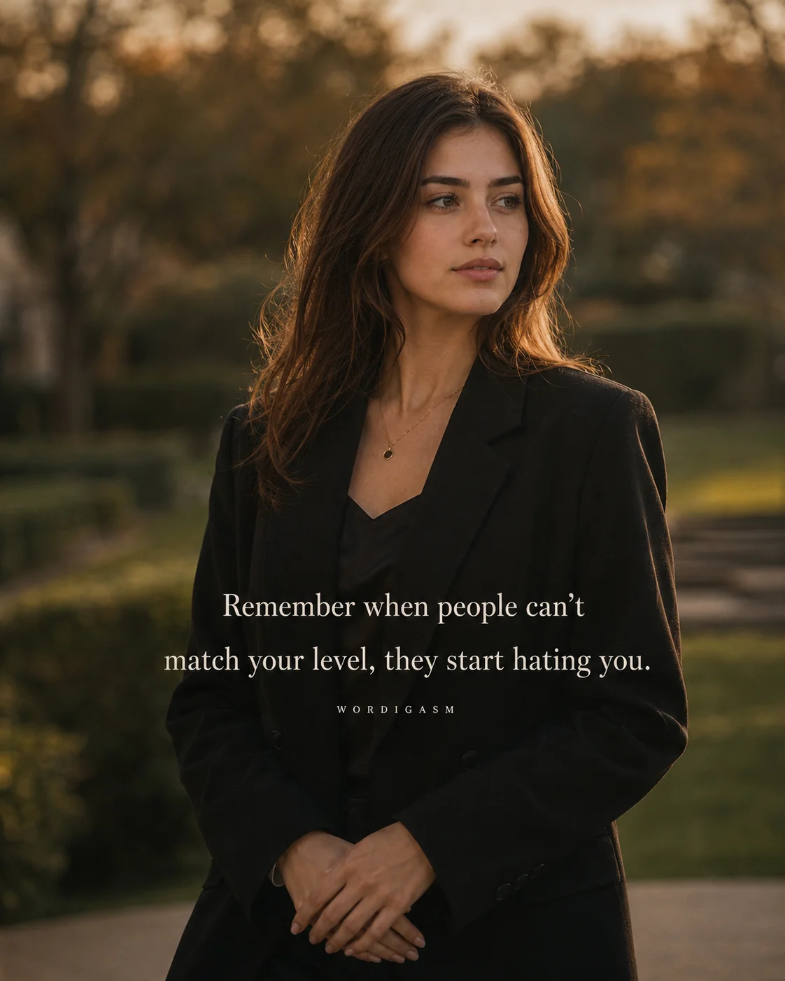 Quiet Luxury Garden Blazer Wordigasm Quote Poster Prompt AI generated prompt preview