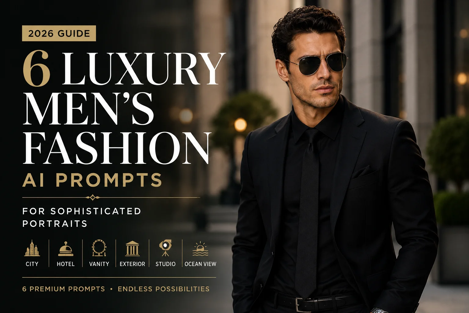 6 Luxury Men's Fashion AI Prompts for Sophisticated Portraits (2026)